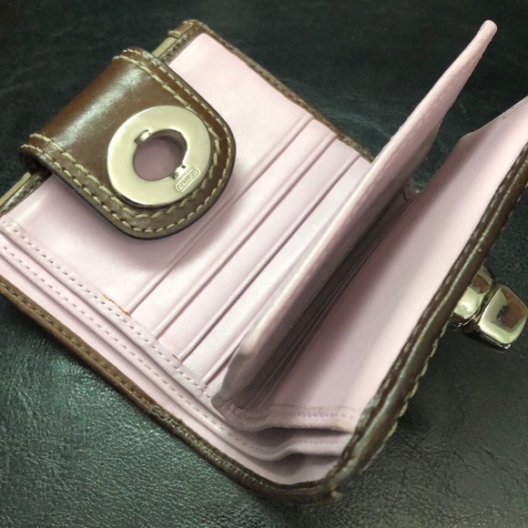 Coach Canvas Leather Trim Wallet - Picture 5 of 8